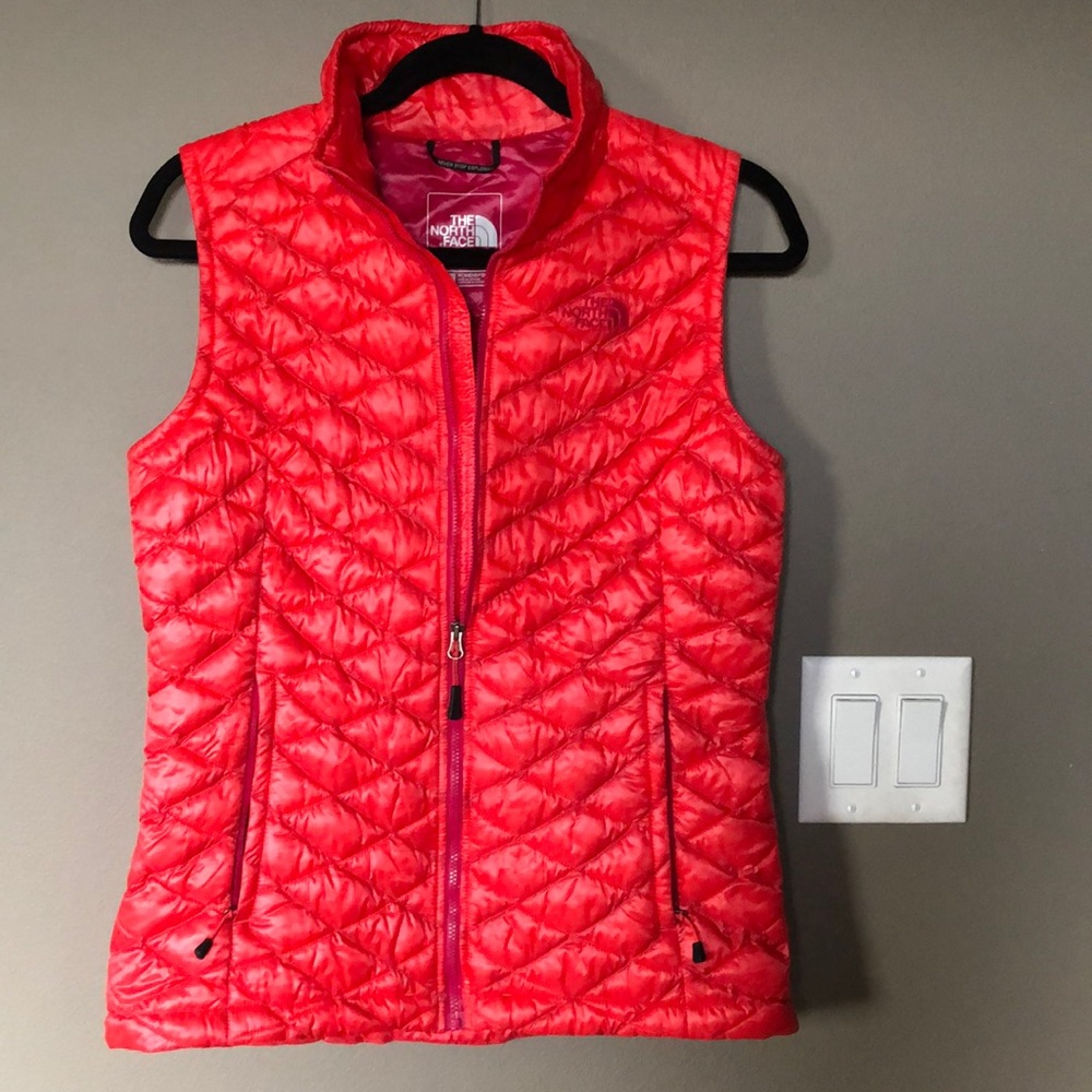 Coral North Face vest